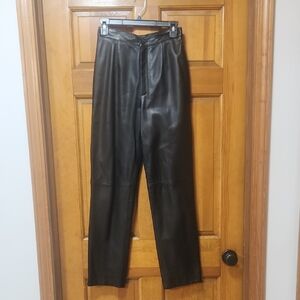 Dana Buchman Black Leather Pants, Women's Size 6, GUC